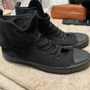 Black high top shoes